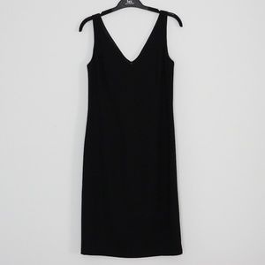 New Designer Sleeveless Straight Little Black Dress Size 6/M NWOT